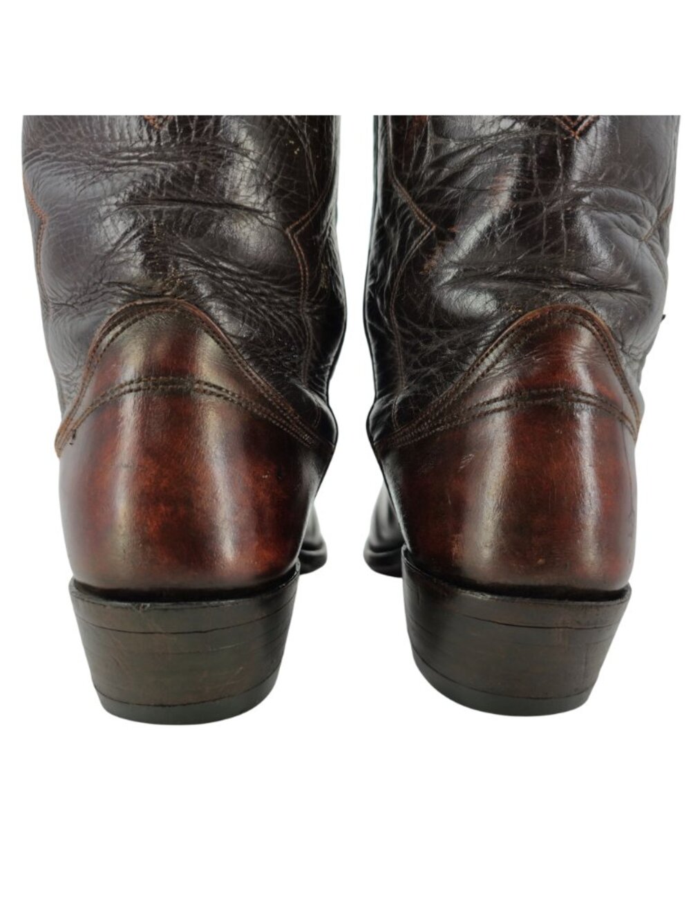 Vintage 1960s Nocona Cowgirl Boots Womens 5.5C Brown Leather Cowboy Western USA - Picture 6 of 16